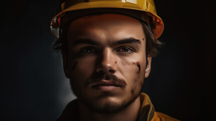 Fototapeta premium Portait of a construction worker