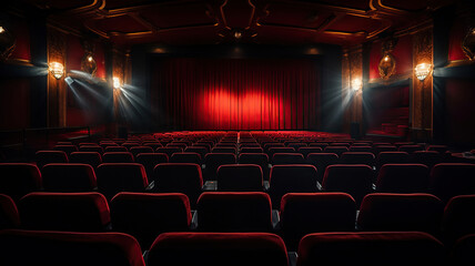 Fototapeta premium Rows of seating in the theater