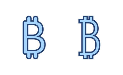 Fototapeta premium Bitcoin icon vector. bitcoin sign and symbol. payment symbol. cryptocurrency logo