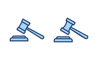 Gavel icon vector. judge gavel sign and symbol. law icon. auction hammer