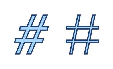 Obraz premium Hashtag icon vector. hashtag sign and symbol