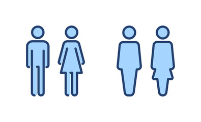 Man and woman icon vector. male and female sign and symbol. Girls and boys