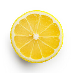 Lemon slices on white background.