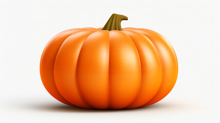 Orange pumpkin. realistic 3d design element on white background.