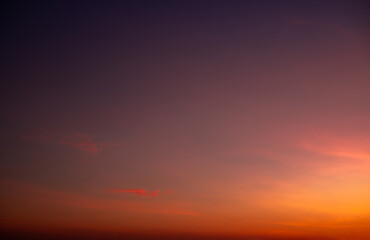 Beautiful , luxury soft gradient orange gold clouds and sunlight on the blue sky perfect for the background, take in everning,Twilight, Large size, high definition landscape photo