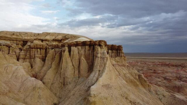 Mongolia Gobi Desert Drone 4K Sky nature sea ocean Tsagaan Suvarga