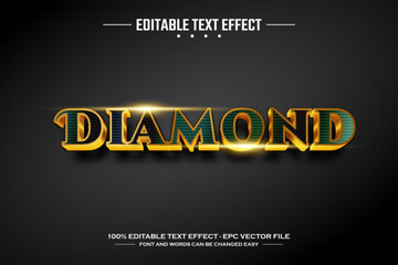 Diamond 3D editable text effect template
