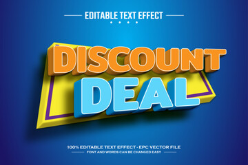 Discount deal 3D editable text effect template