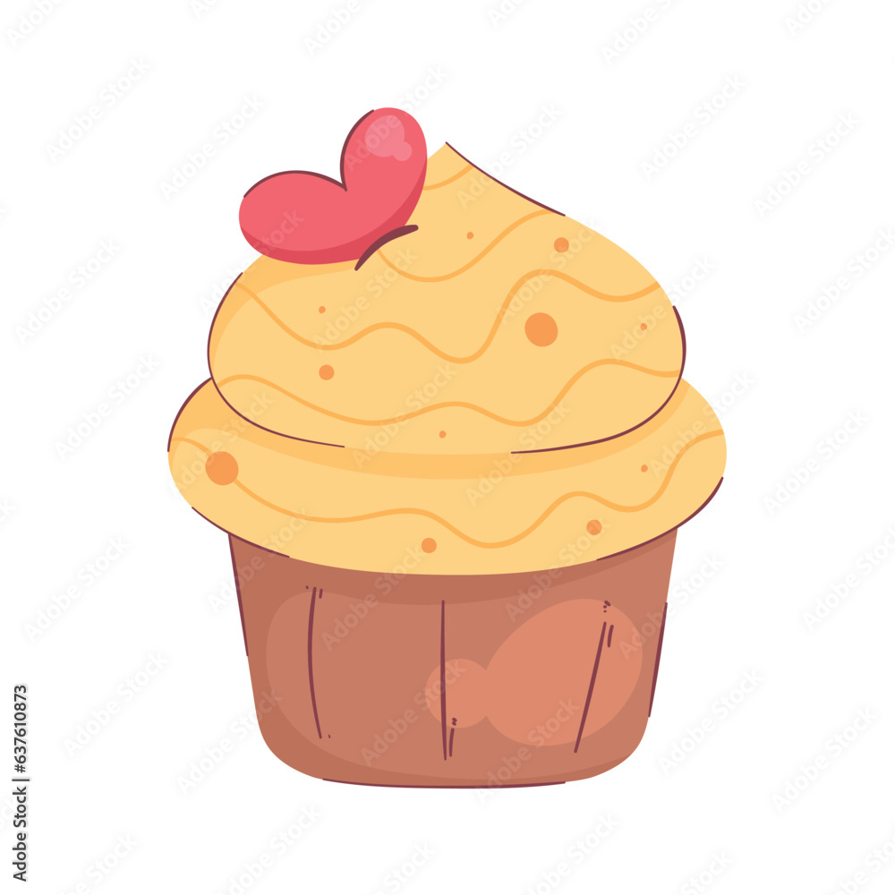 Wall mural vanilla cupcake design