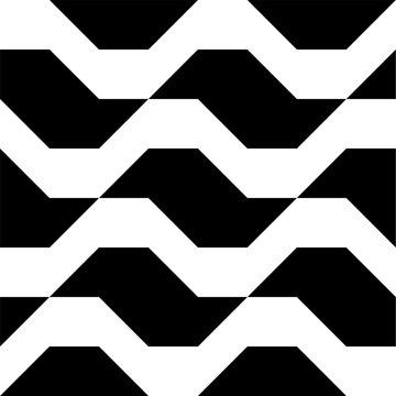 Sao Paulo sidewalk seamless pattern in black and white. Vector illustration.