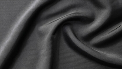 Black cloth texture background. Dark abstract fabric for wallpaper or graphic design. Close up...