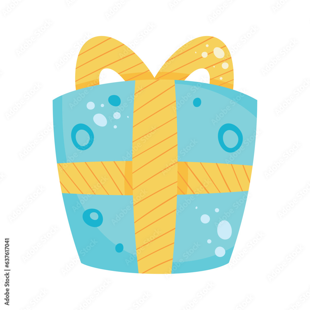 Poster blue gift box