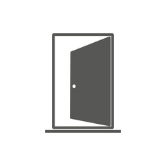 Door icon. Open door icon. Vector illustration. EPS 10.