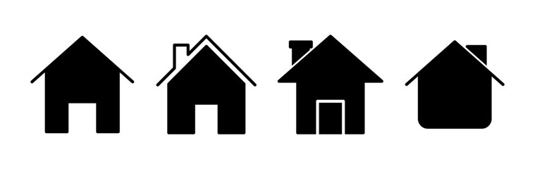 Home icon vector. House vector icon