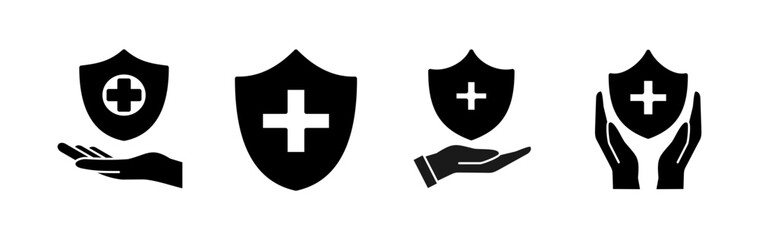 Health insurance icon vector. medical insurance icon