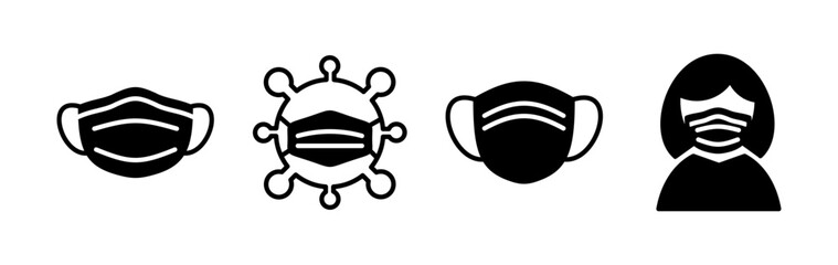 Face mask icon vector. medical Face Mask icon.