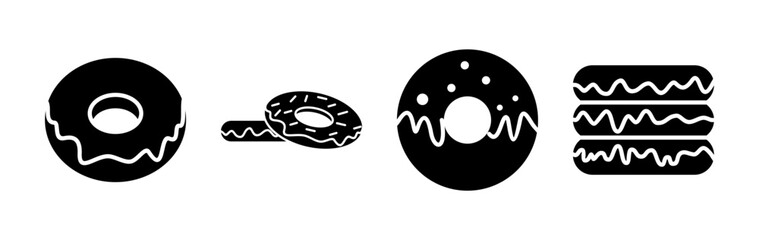 Donut icon vector. doughnut icon. donut logo