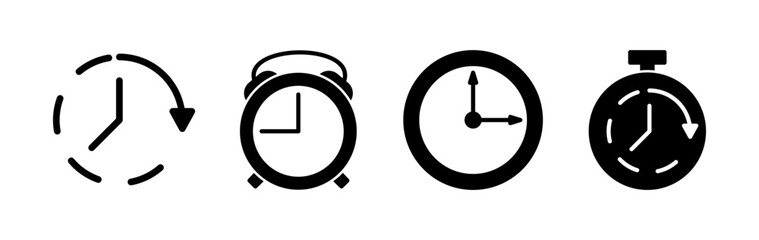 Clock icon. Time icon vector. Clock icon in trendy flat style isolated