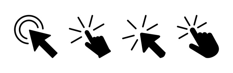 Click icon vector. cursor icon vector. pointer sign