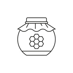 Honey jar icon. Vector illustration. EPS 10.