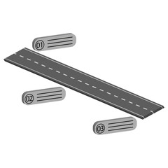 Road infographic background. Vector illustration. EPS 10.