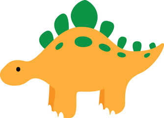 Stegosaurus dinosaur cartoon. Steggy children's dinosaur illustration. © Behemoth Digital