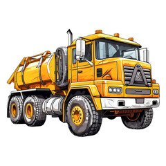 Fototapeta premium Construction Vehicles Clipart Illustration