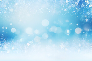 Experience the magic of snowflakes in a mesmerizing bokeh cold background, creating a snow-blinding atmosphere of wonder