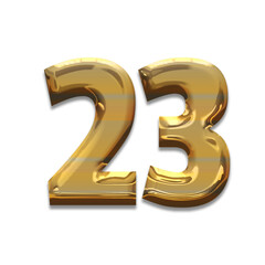 Obraz premium Number 23 gold luxury, use birthday,age,anniversary