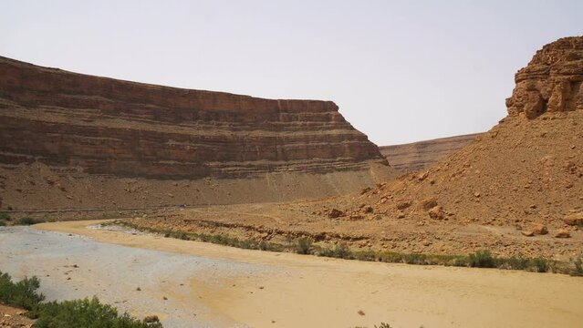Ziz River and Oasis, Morocco, Real Time

