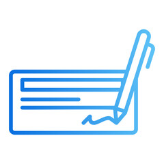 cheque gradient icon