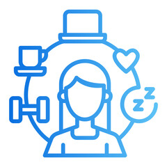 daily routine gradient icon