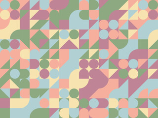 Tło z geometrycznym wzorem w retro stylu. Ilustracja wektorowa. © Monika