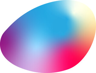 그라데이션 구성의 꾸미기 데코 모양 요소 