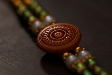 raksha bandhan, rakhi closeup photo With Blur background