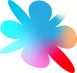 그라데이션 구성의 꾸미기 데코 모양 요소 