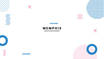 minimal and decorative geometric shapes banner background with memphis elements