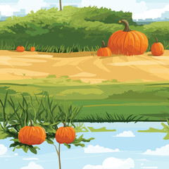 Seamless Colorful Pumpkin Pattern. Seamless pattern of Pumpkin in colorful style. Add color to your digital project with our pattern!