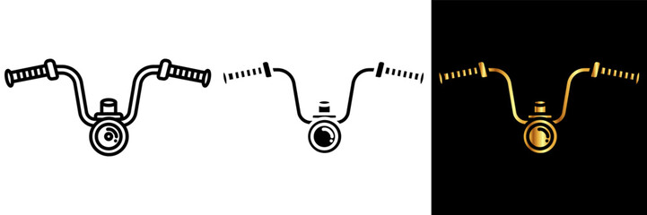 The Handlebars Icon represents an essential component of bicycles and motorcycles, embodying control and steering. 