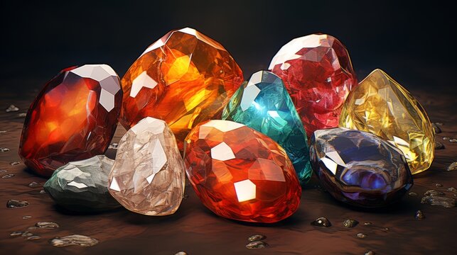 Beautiful background with gems