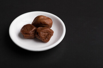 Umeboshi salty dried plums japanese food