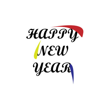 happy new year slogan, typography graphic design, vektor illustration, for t-shirt, background, web background, poster and more.