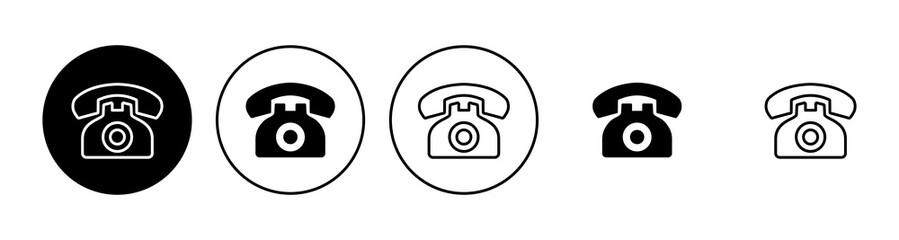 Telephone icon set. phone icon vector.