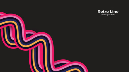 geometric vintage color retro line backgrounds 