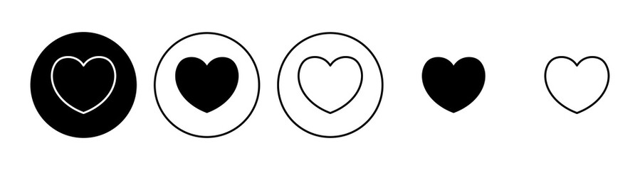 Love icon set. Heart icon vector. Like icon vector.