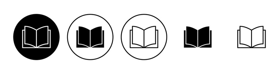 Book icon set. open book icon vector. ebook icon