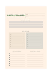 Monthly planner. (egg)