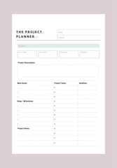 The Project planner. 