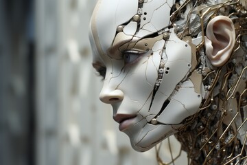 女性とアンドロイド,Generative AI AI画像