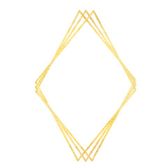 Fototapeta na wymiar Luxury gold glitter geometric wedding frame 